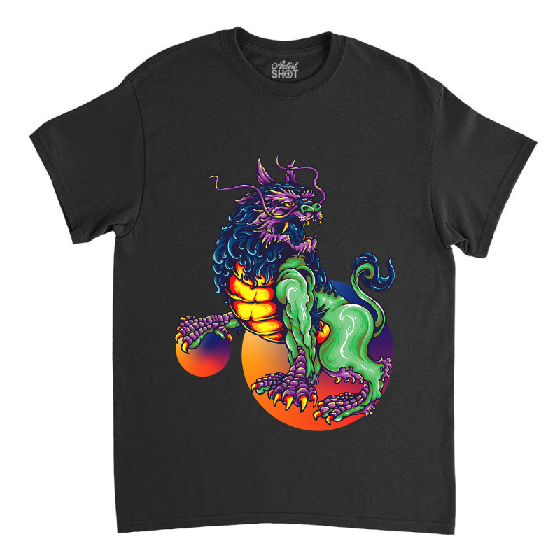 Retro Japan Dragon Classic T-shirt by kerrmanthez | Artistshot