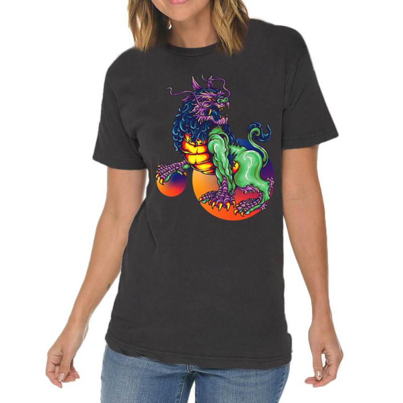 Retro Japan Dragon Vintage T-Shirt by kerrmanthez | Artistshot