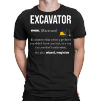 Excavator Construction Work Road Construction (9) T-shirt | Artistshot