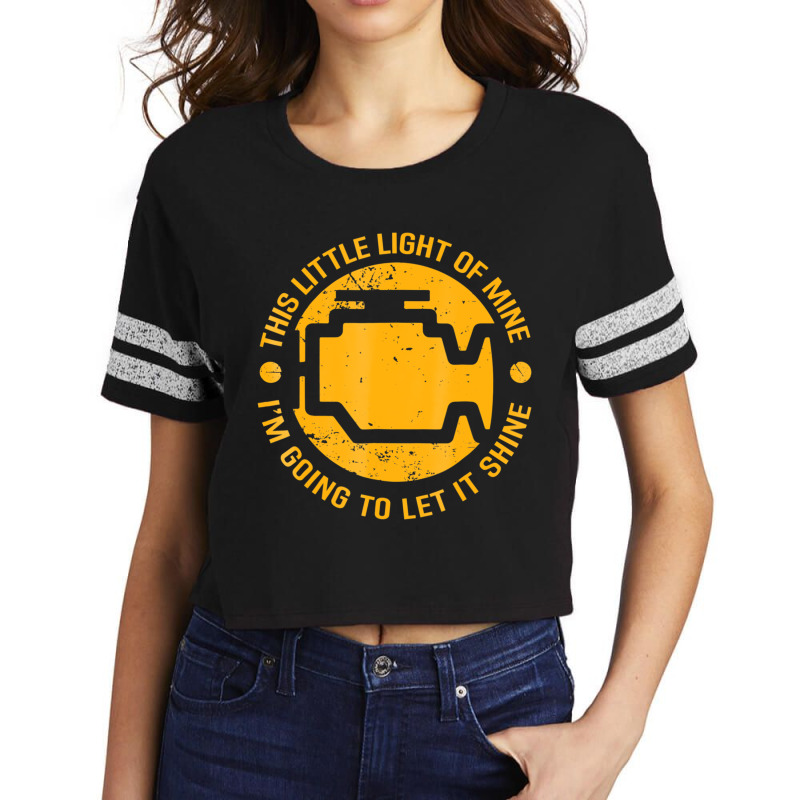 This Little Light Of Mine Check Engine Light Funny Scorecard Crop Tee by africaka | Artistshot