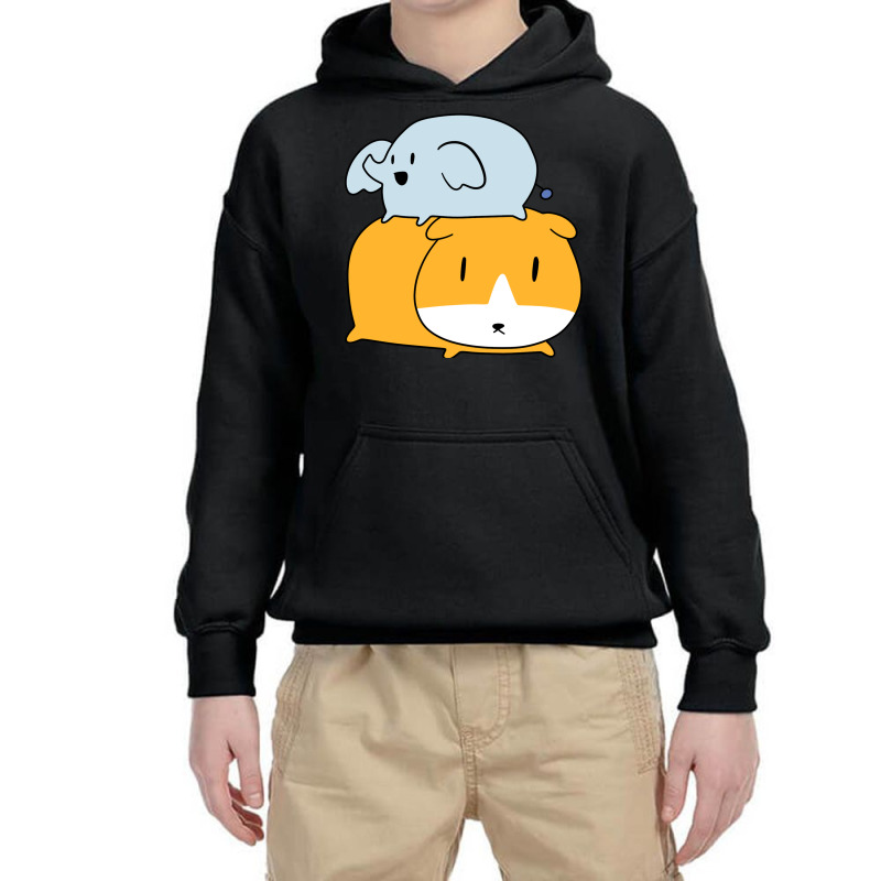 Little Elephant And Guinea Pig Youth Hoodie | Artistshot