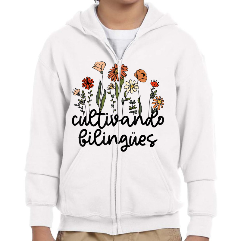 Cultivando Bilingues Dual Language Crew Bilingual Youth Zipper Hoodie by muhnximis | Artistshot