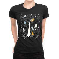 Space Cats Milkyway Galaxy Kitten Cat Lover T Shir Ladies Fitted T-shirt | Artistshot