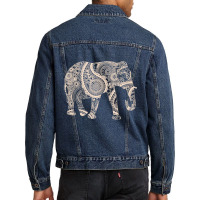 Short Sleeve Graphic Mandala Elephant Boho Tank To Men Denim Jacket | Artistshot