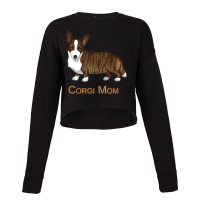 Black Tan Brindle Cardigan Welsh Corgi Mom Dog Lov Cropped Sweater | Artistshot