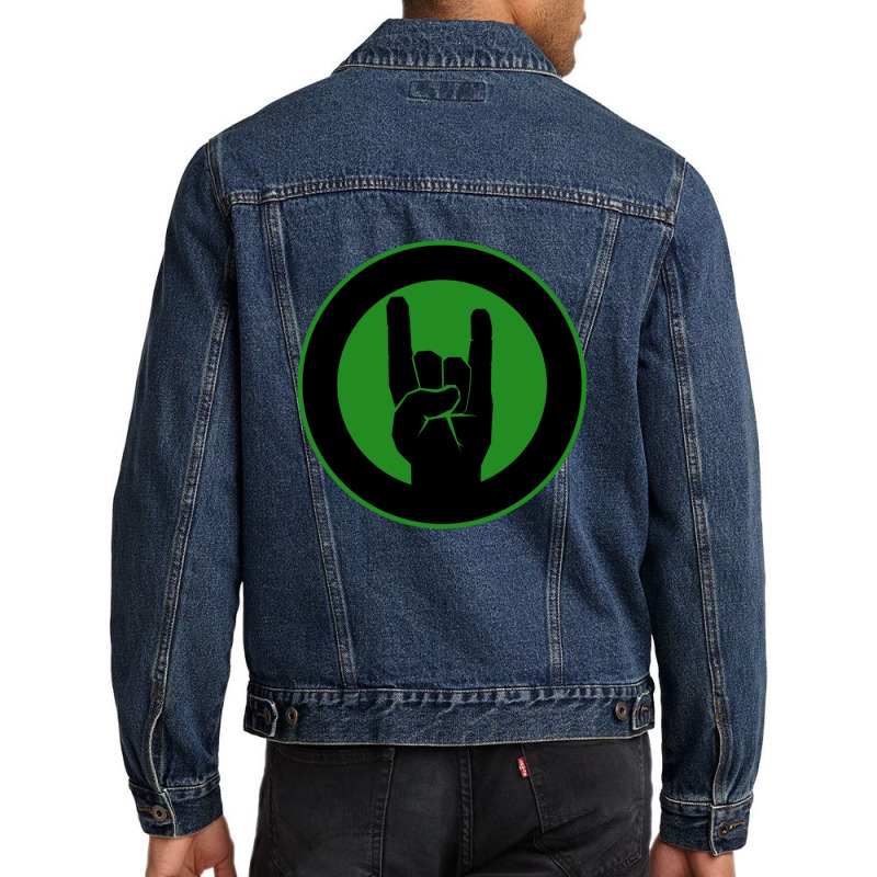 Heavy Metal Satan Horns Ring Black & Green Men Denim Jacket by JOSERICARDOTORRES | Artistshot