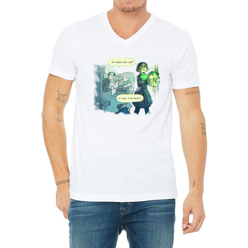 Need To Be Punished V-Neck Tee by adrianwarren | Artistshot