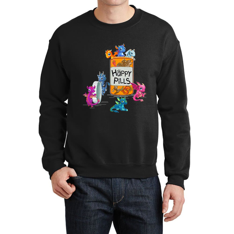 Dragon Pills Happy Medicine Crewneck Sweatshirt by whoretacarpal | Artistshot