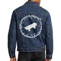 Skateboarding Arabic Dragon Dopamine Schizophrenic Men Denim Jacket | Artistshot