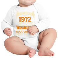 50 Year Old Gift September 1972 Limited Edition 50 Long Sleeve Baby Bodysuit | Artistshot