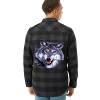 Native American Indian Wolfs Lover Wild Grey Wolfs Flannel Shirt | Artistshot