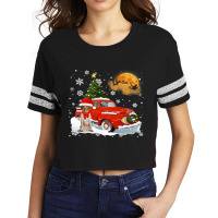 Brittany Vintage Wagon Red Truck Christmas Tree Pa Scorecard Crop Tee | Artistshot