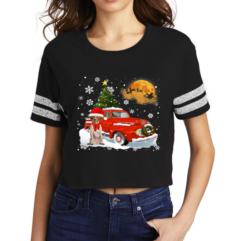 Brittany Vintage Wagon Red Truck Christmas Tree Pa Scorecard Crop Tee by AURRADILLARD | Artistshot