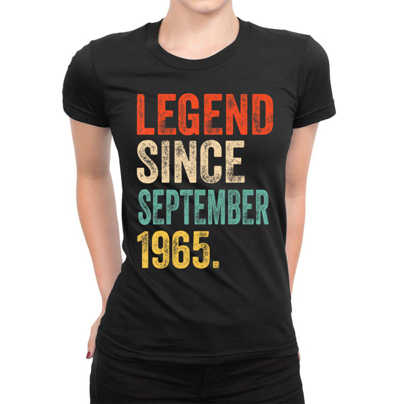 57 Years Old Gifts Legend Since September 1965 57t Ladies Fitted T-Shirt by fiddolamuf | Artistshot