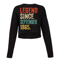 57 Years Old Gifts Legend Since September 1965 57t Cropped Sweater | Artistshot