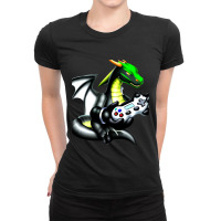 Dragon Video Game Controller Game Players Dragon L Ladies Fitted T-shirt | Artistshot