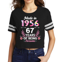 67 Years Old Gifts 67th Birthday Born In 1956 Wome Scorecard Crop Tee | Artistshot