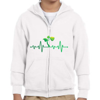 Plant Heartbeat   Botany Botanist Gardening Plant Youth Zipper Hoodie | Artistshot