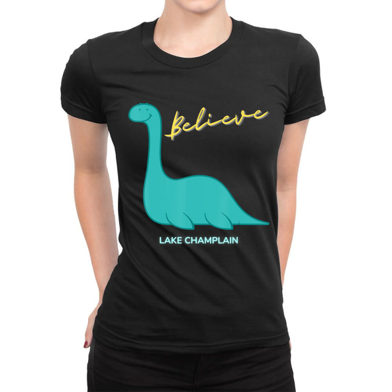 I Believe Champ Sea Monster Lake Champlain Vermont Ladies Fitted T-Shirt by aiiluurosy | Artistshot