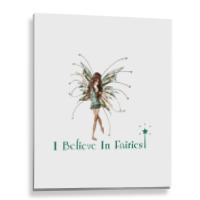 I Believe In Fairies T Shirt Beautiful Fairy With Metal Print Vertical | Artistshot