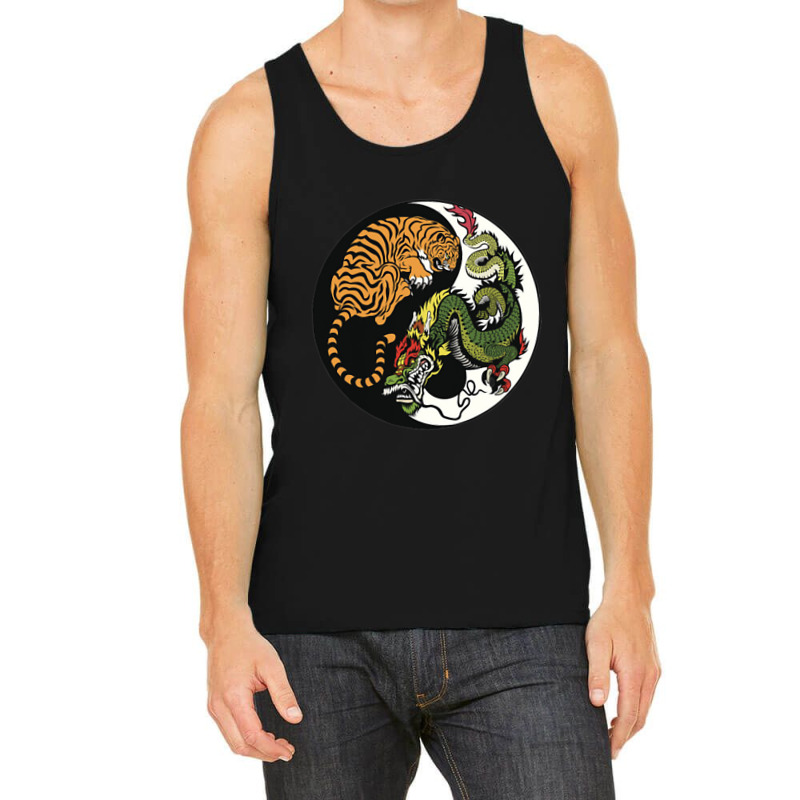 Tiger Dragon Yin Yang Symbol Beautiful Chinese Har Tank Top | Artistshot