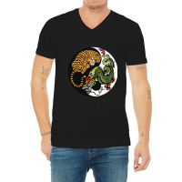 Tiger Dragon Yin Yang Symbol Beautiful Chinese Har V-neck Tee | Artistshot