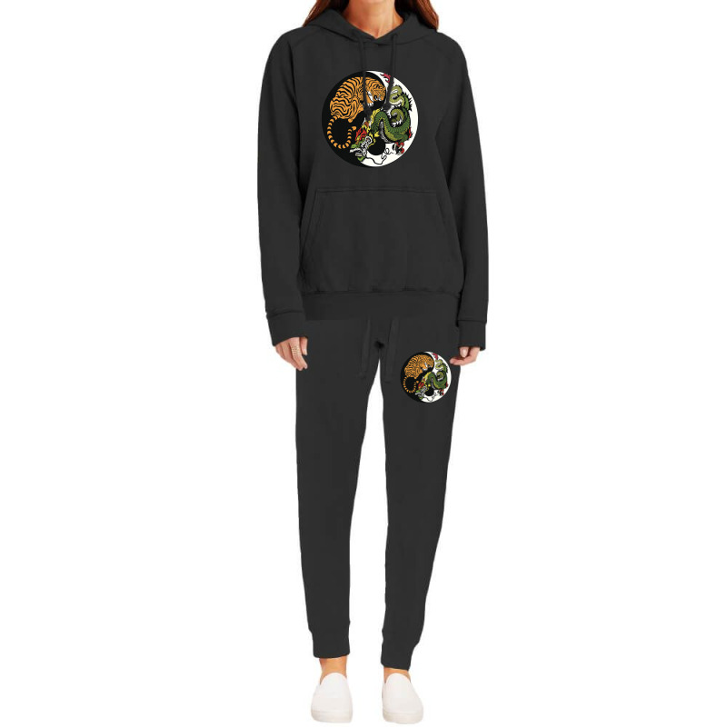 Tiger Dragon Yin Yang Symbol Beautiful Chinese Har Hoodie & Jogger Set | Artistshot