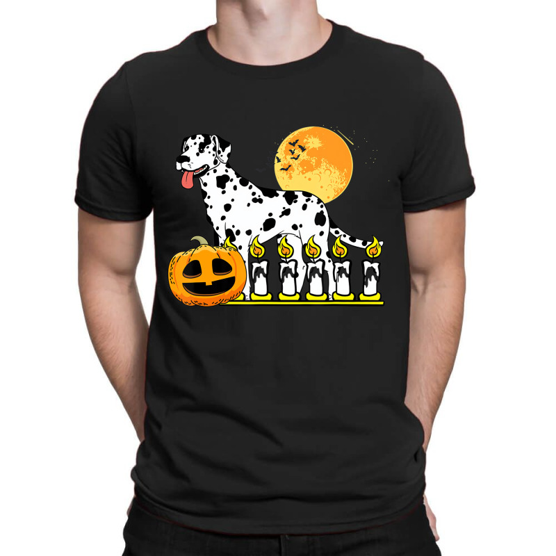 Dalmatian Dog Lazy Halloween Costume Pumpkin Puppy T-shirt | Artistshot