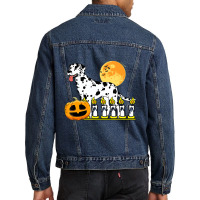 Dalmatian Dog Lazy Halloween Costume Pumpkin Puppy Men Denim Jacket | Artistshot