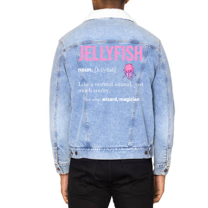 Jellyfish Meduse Comb Jellyfish Ocean Cnidaria (5) Unisex Sherpa-Lined Denim Jacket by ChuArt. | Artistshot