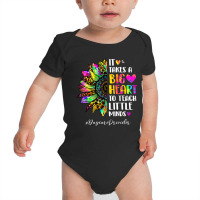 Daycare Provider It Takes A Big Heart To Shape Lit Baby Bodysuit | Artistshot