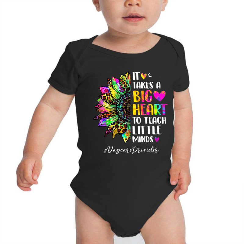 Daycare Provider It Takes A Big Heart To Shape Lit Baby Bodysuit by scrabeck | Artistshot