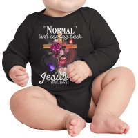 Normal Isn't Coming Back But Jesus Is Revelation 1 Long Sleeve Baby Bodysuit | Artistshot