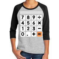 Calculator Easy Halloween Costume For Math Teacher Youth 3/4 Sleeve | Artistshot