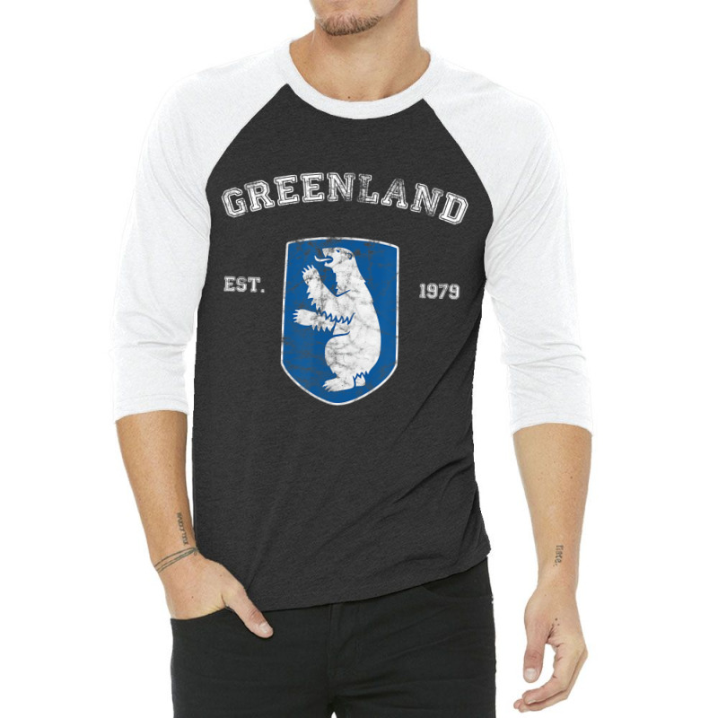 Vintage Coat Of Arms Greenland T Shirt 3/4 Sleeve Shirt | Artistshot