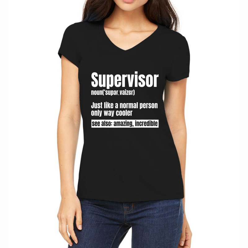 Supervisor Director Boss Manager Coordinator Facil Women's V-Neck T-Shirt by bettincam | Artistshot