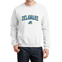 Delaware Fightin' Blue Hens Arch Over Heather Gray Crewneck Sweatshirt | Artistshot