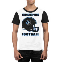 Black Johns Hopkins Football Graphic T-shirt | Artistshot