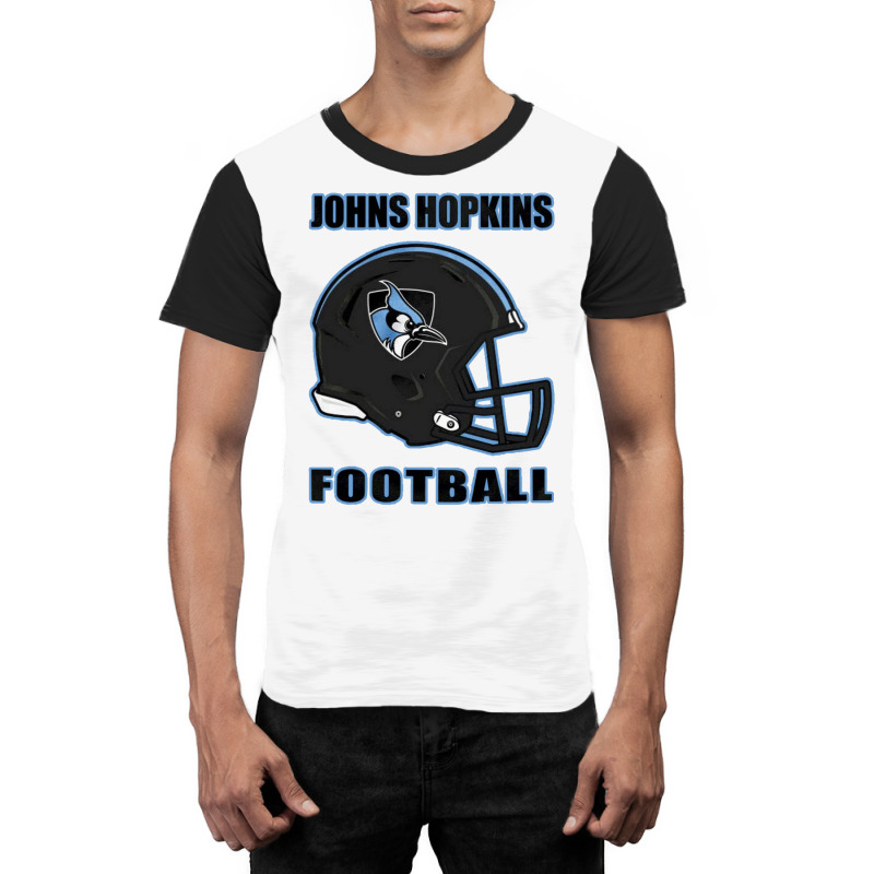 Black Johns Hopkins Football Graphic T-shirt | Artistshot