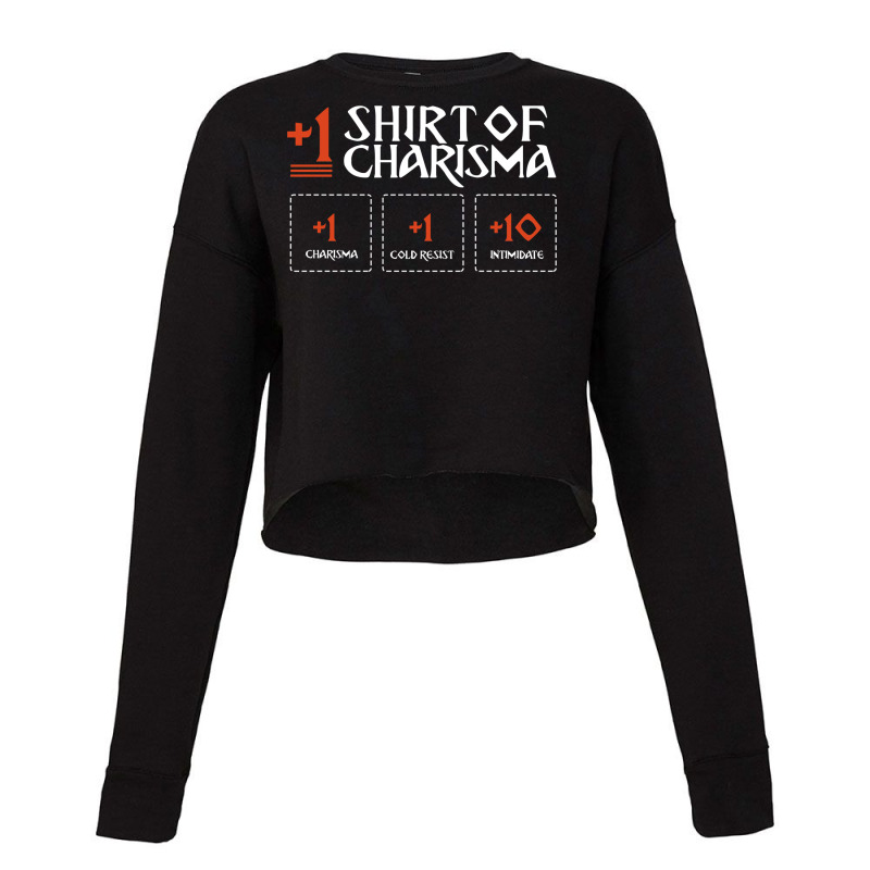 +1 Shirt Of Charisma Cropped Sweater by bendaslauras | Artistshot