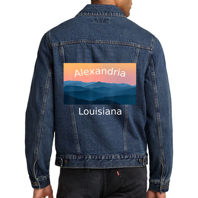 Alexandria Louisiana Mountain Sunset Hometown T Sh Men Denim Jacket by fiddolamuf | Artistshot