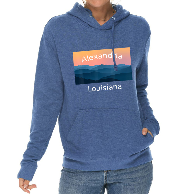 Alexandria Louisiana Mountain Sunset Hometown T Sh Lightweight Hoodie by fiddolamuf | Artistshot