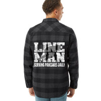 Vintage Football Lineman Saying   Serving Pancakes Flannel Shirt | Artistshot