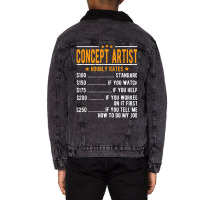 Concept Artist Hourly Rates T Shirt Unisex Sherpa-lined Denim Jacket | Artistshot