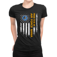 Vintage Usa American Flag Proud To Be An Air Force Ladies Fitted T-shirt | Artistshot