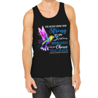 Charge Syndrome Awareness Blue Strong Hummingbird Tank Top | Artistshot