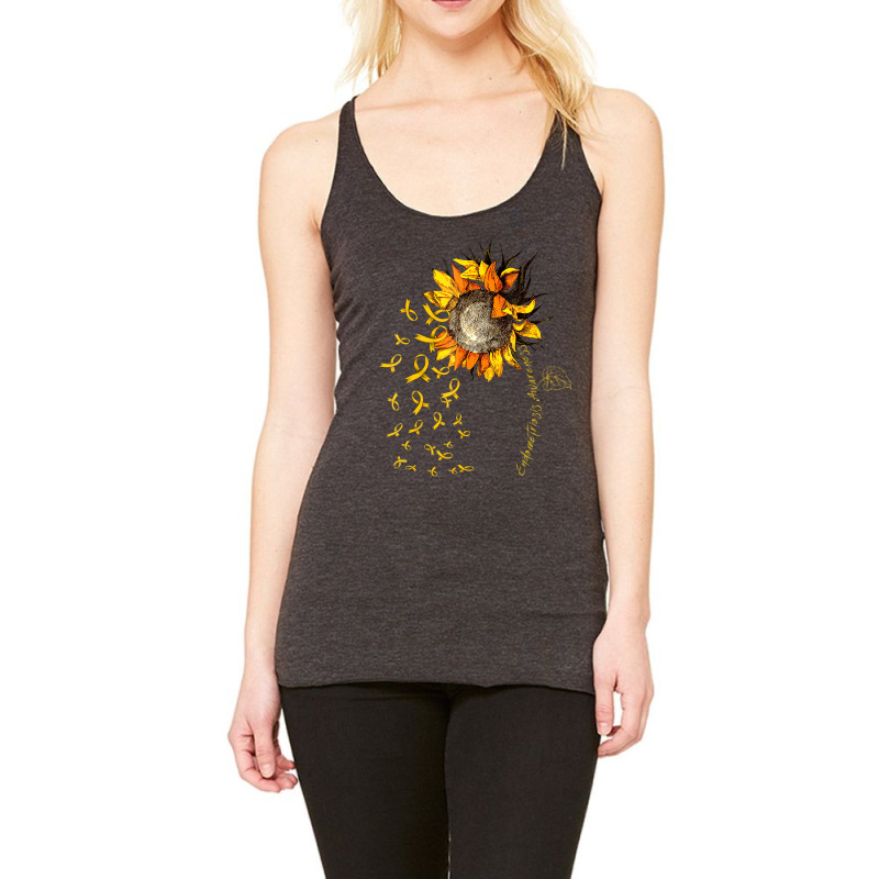 Endometriosis Awareness Sunflower T Shirt Racerback Tank by hausch | Artistshot