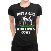 Cool Cow Design For Women Girls Cow Lover Farmer F Ladies Fitted T-shirt | Artistshot