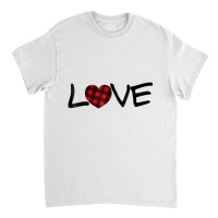 Buffalo Plaid Heart Love Valentines Day Lover Shir Classic T-shirt | Artistshot