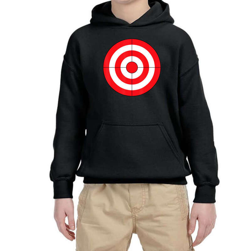 Bulls Eye Target Lazy Diy Halloween Costume Darts Youth Hoodie | Artistshot